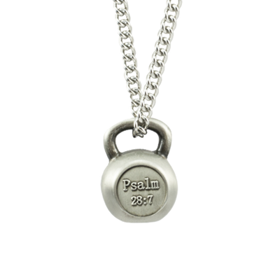 Psalm 28:7 Kettlebell Necklace (CLEARANCE)