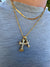 Golden Double Cross Necklace